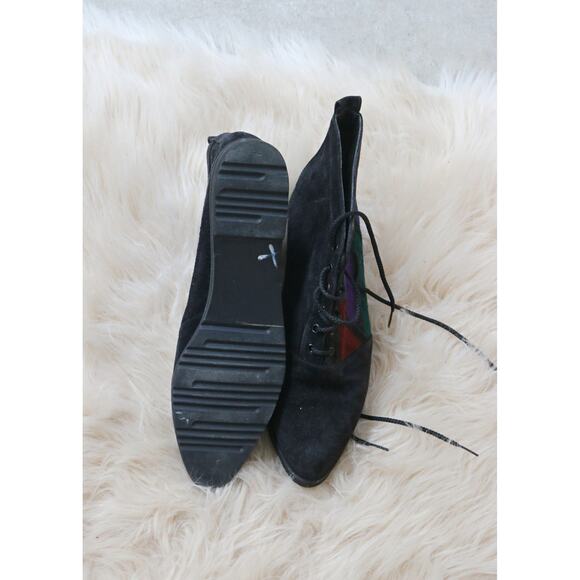 1990's Vintage Skechers Leather Work Boots ~ Women's 6 to 6-1/2 ~ Block Heel - Picture 8 of 10